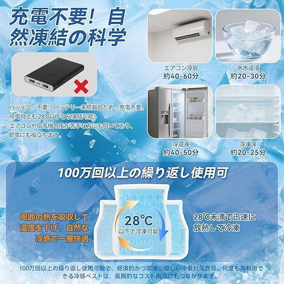 冷却ベスト『2025業界初登場｜洗濯可能 クールグッズ 冷感ベスト 冷感作業服