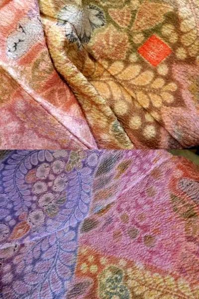 正絹・豪華辻が花袷訪問着・本絞り染・作家落款・金通し布