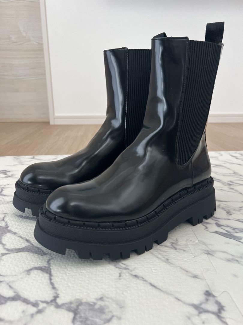 ZARAサイドゴアブーツ☆トラックソール チェルシーブーツ 新品38