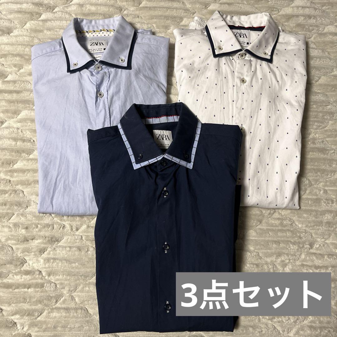 beamsスーツ　ZARAシャツ ZARA ザラ シャツ スーツシャツ ビジネスシャツ - メルカリ