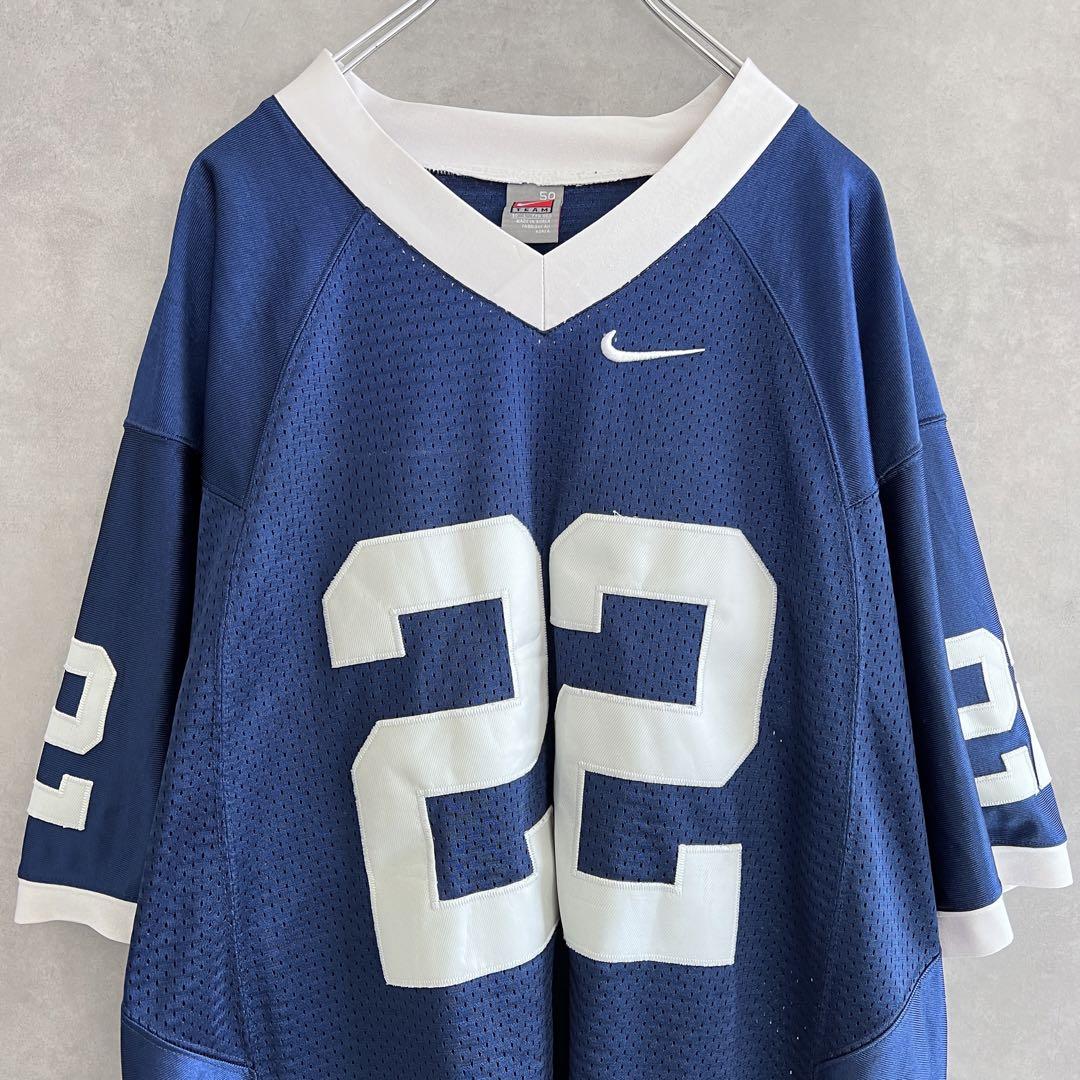 90s OLD NIKE ナイキ ゲームシャツ 古着 青×白 ♯22 - メルカリ