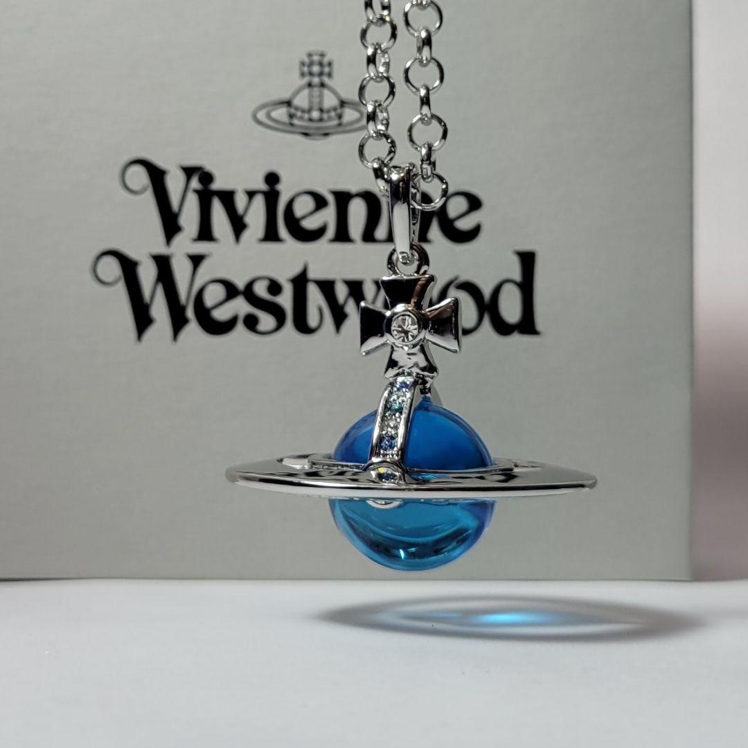VivienneWestwood スモールオーブ ネックレス ブルー 青