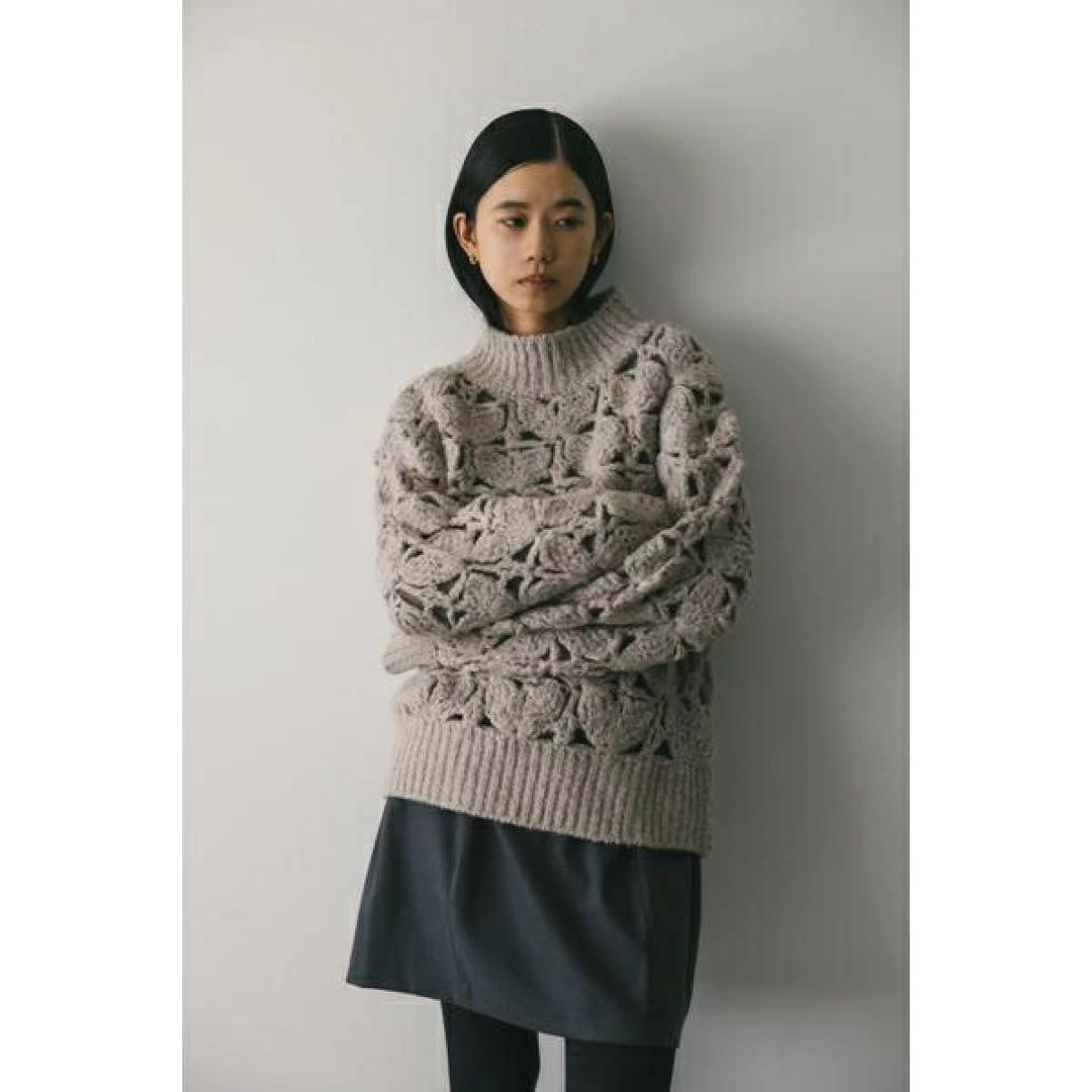 美品 スタイルミキサー ハンドメイドクロシェニット ハイネック 2023AW