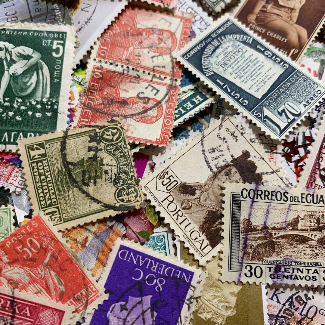 世界の使用済み切手1000枚以上まとめてどうぞーっ!!