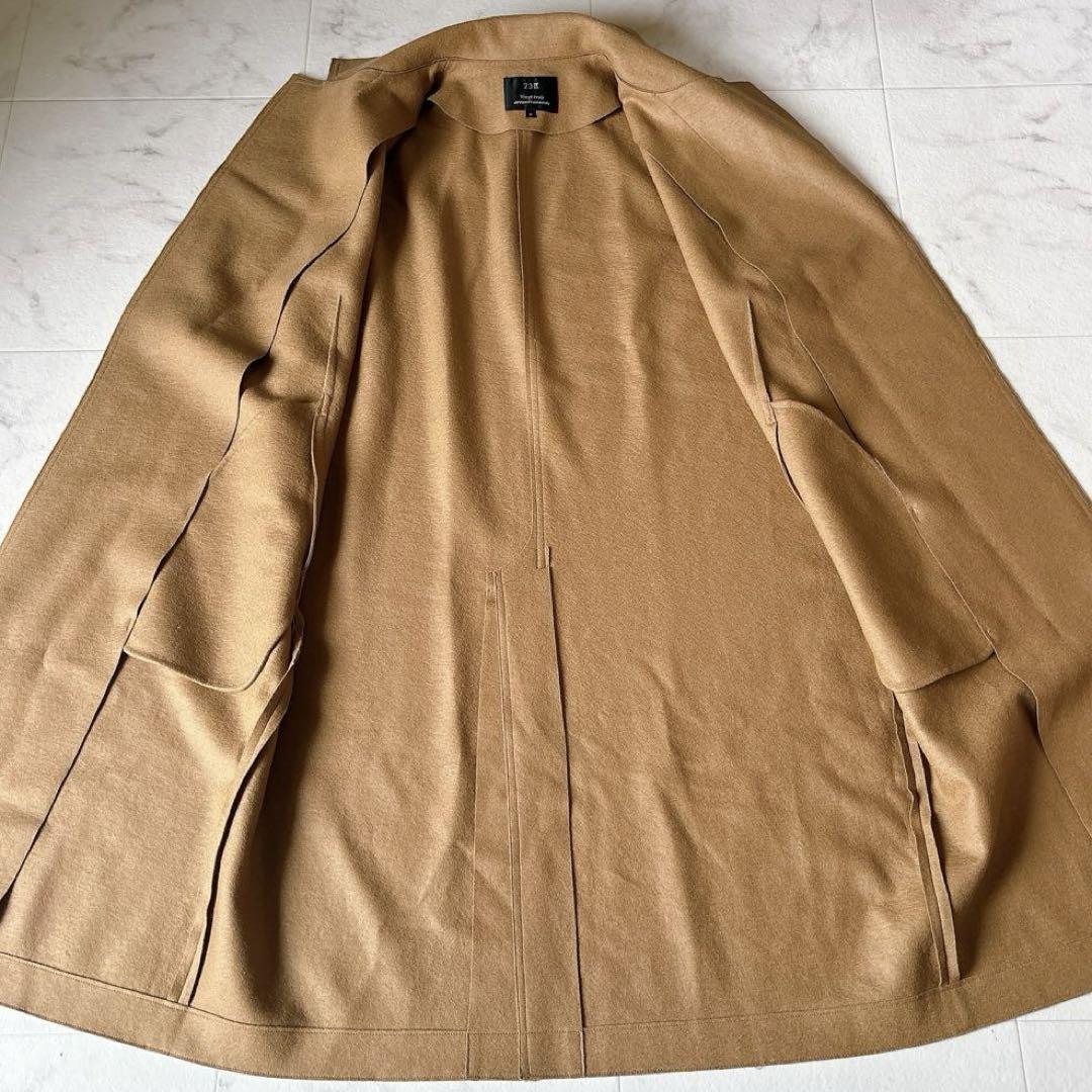 美品♪23区 ウール100%ロングジレ キャメル38 美品♪23区 ウール100%ロングジレ キャメル38
