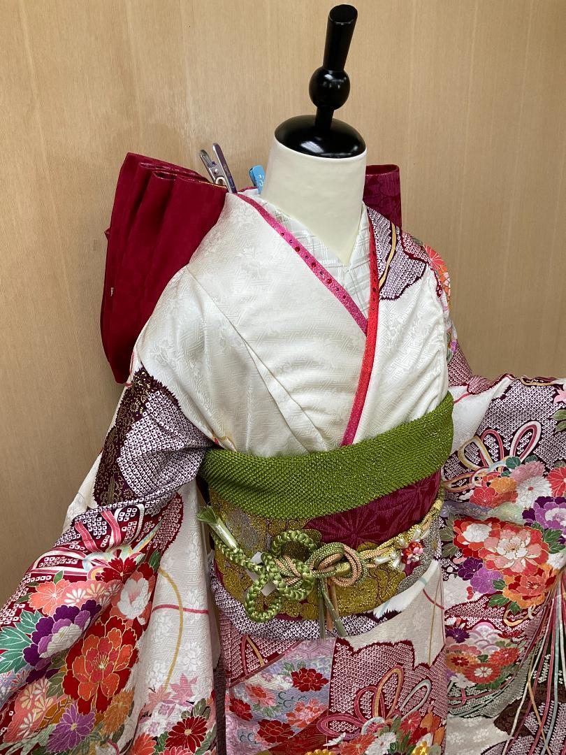 ミシェル様専用　新品未仕立て　正絹お振袖　単品お仕立て上げて 稀有