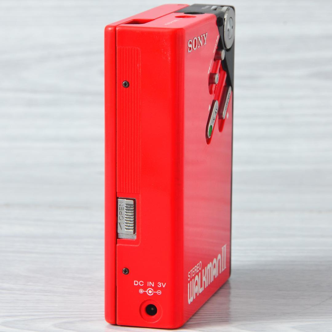 SONY WALKMAN WM-2 カセットウォークマン 赤 ケース付 整備済 SONY WALKMAN WM-2 カセットウォークマン 赤 整備済 TY373