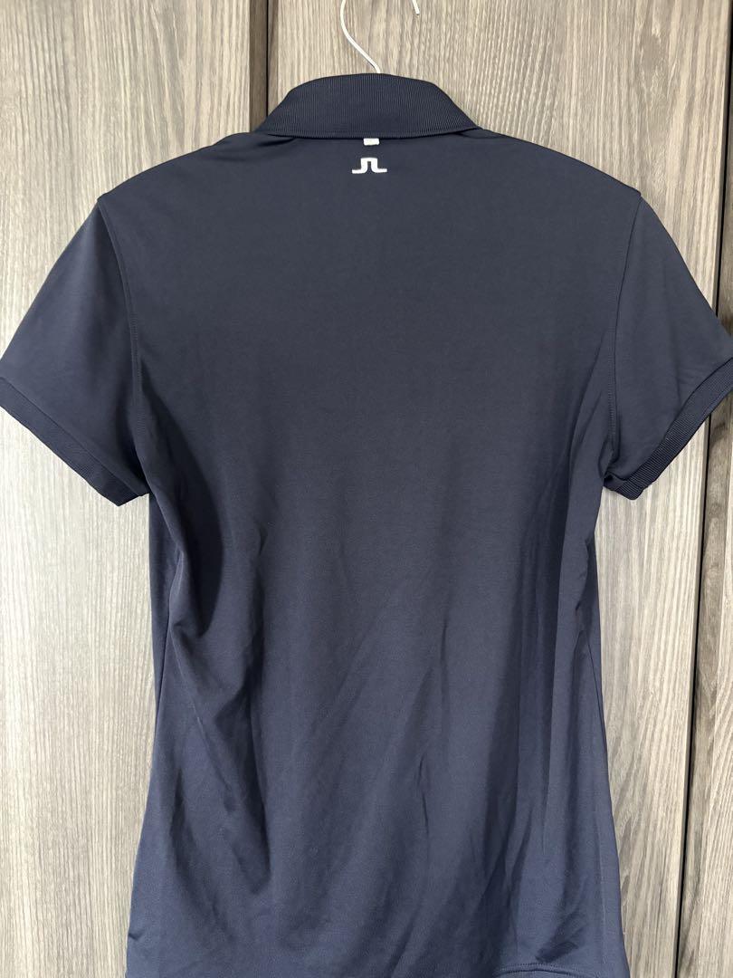 極美品J.LINDEBERGジェイリンドバーグ ポロシャツ ストレッチ 速乾 S J.LINDEBERG（ジェイリンドバーグ）袖JLロゴポロ(44 ホワイト