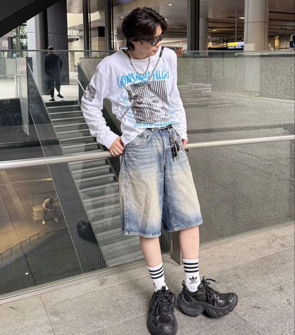 最終値下げ！ZARA buggy fit メンズ バミューダパンツ 38