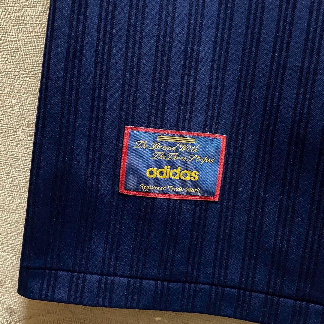 90s デサント adidas サッカーゲームシャツ バンドカラー サイズM-L