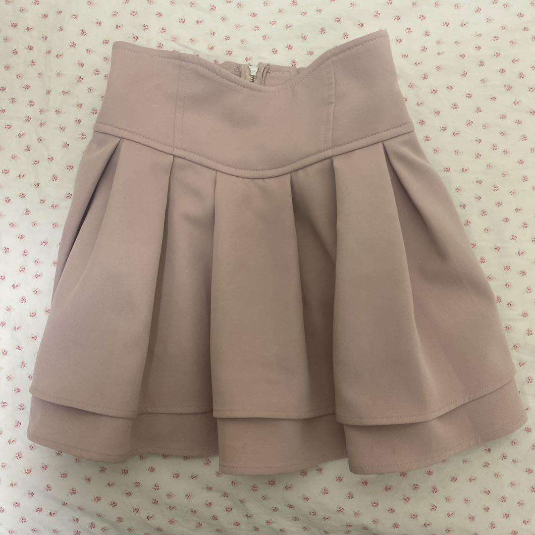 ミシェルマカロン　美脚になれるスカート くすみピンク　xsサイズ