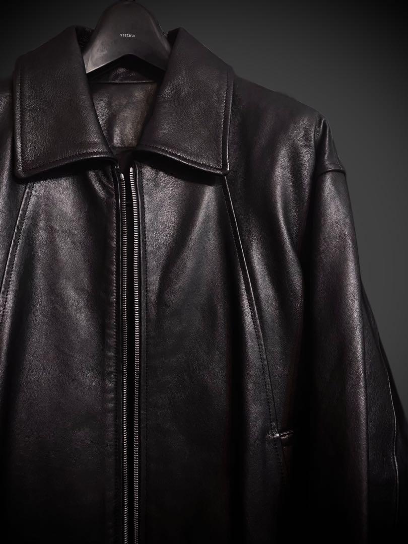 stein 24aw LEATHER ZIP SHORT JACKET 黒