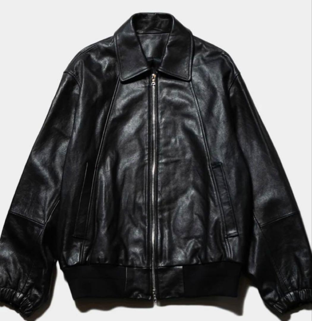 stein 24aw LEATHER ZIP SHORT JACKET 黒
