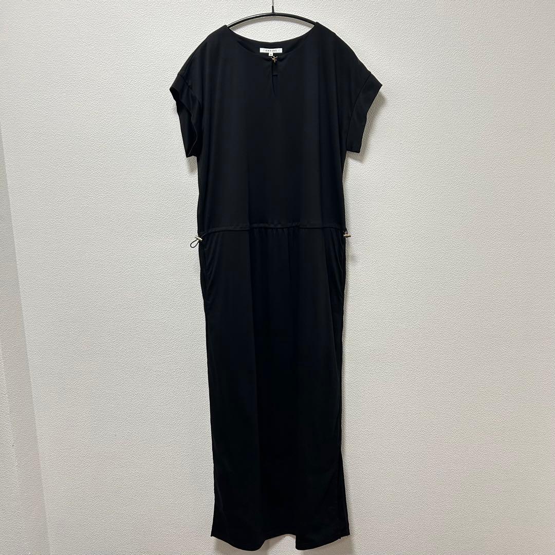 CADUNE カデュネ カットナローワンピース ブラック サイズ36