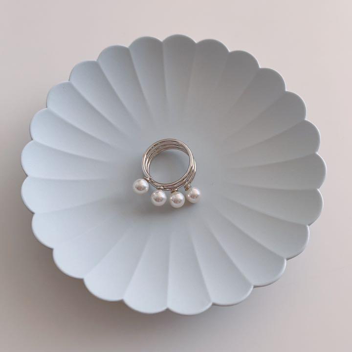 ☆ハンドメイド パール スクリュー リング 指輪☆