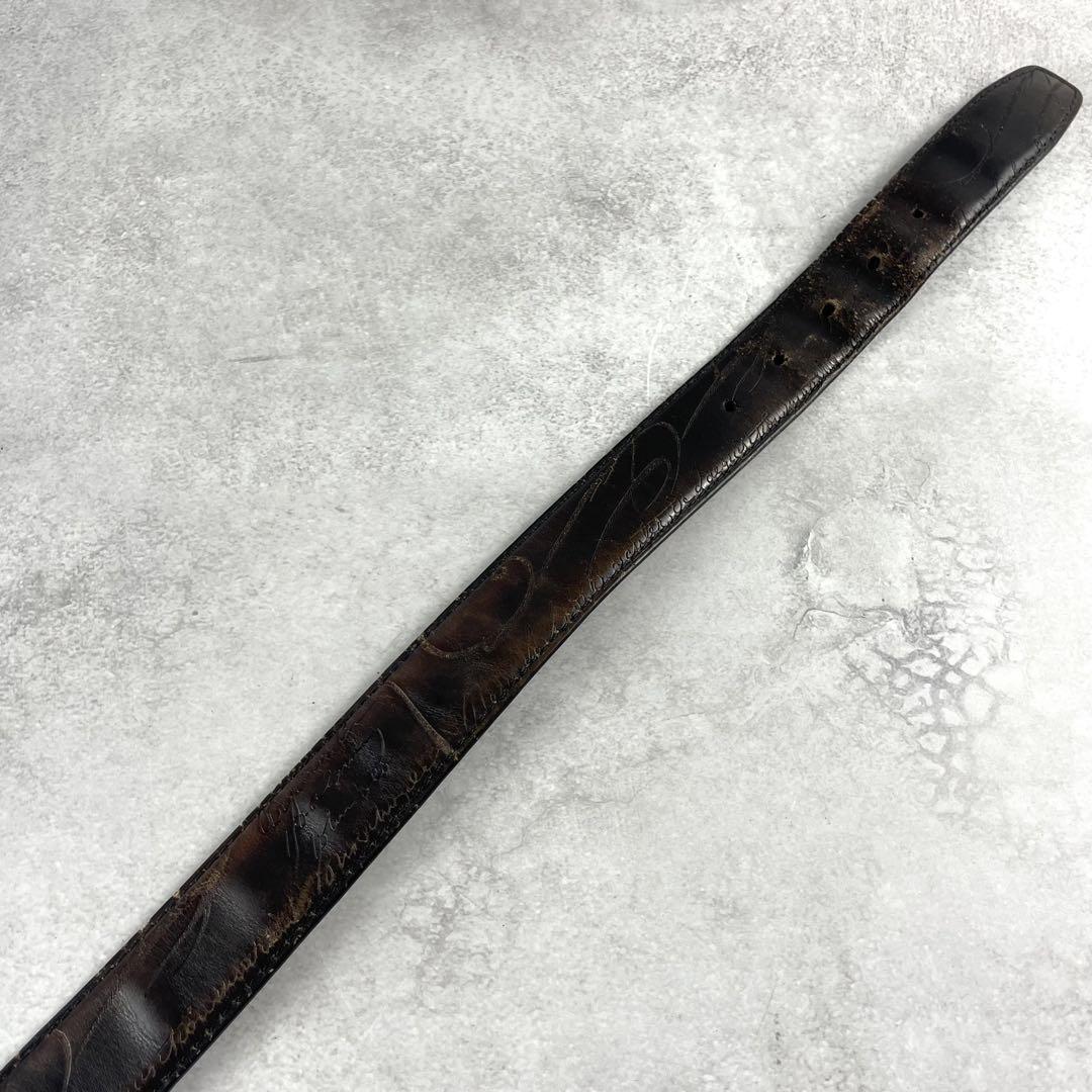 入手困難✨ ベルルッティ ベルト カリグラフィー 金具 レザー ブラウン系