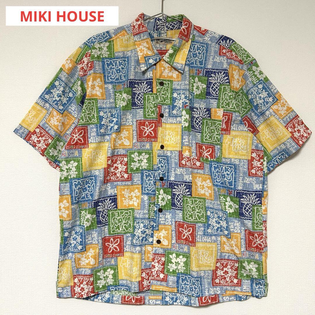 MIKI HOUSE ミキハウス アロハシャツ 半袖シャツ カラフル 総柄