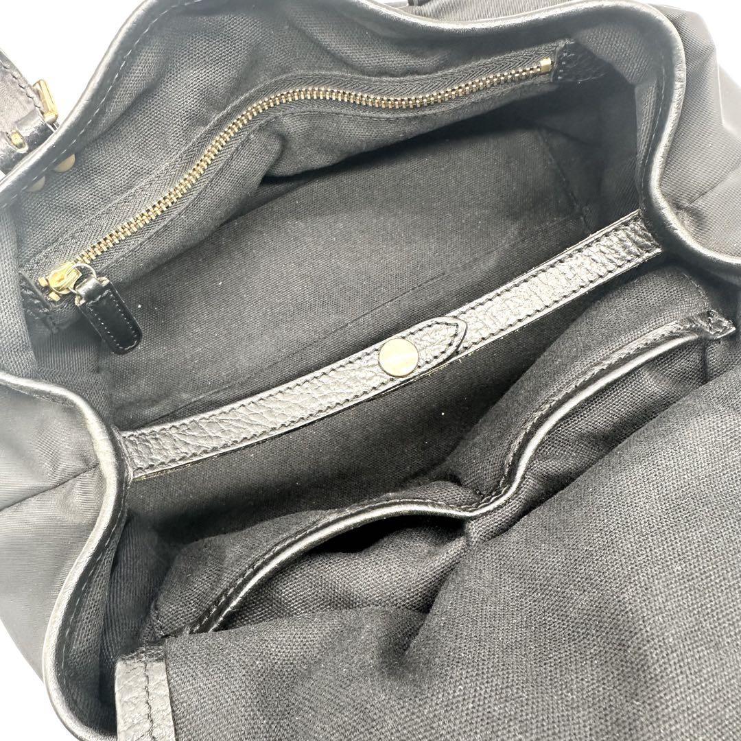 ✨希少・美品✨フェリージ ハンドバッグ ミニ 15-18 ナイロン レザー 黒