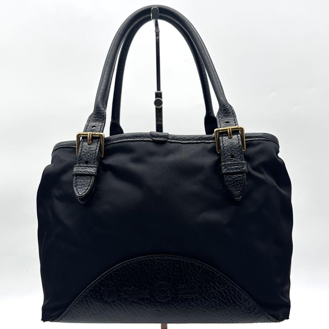 ✨希少・美品✨フェリージ ハンドバッグ ミニ 15-18 ナイロン レザー 黒
