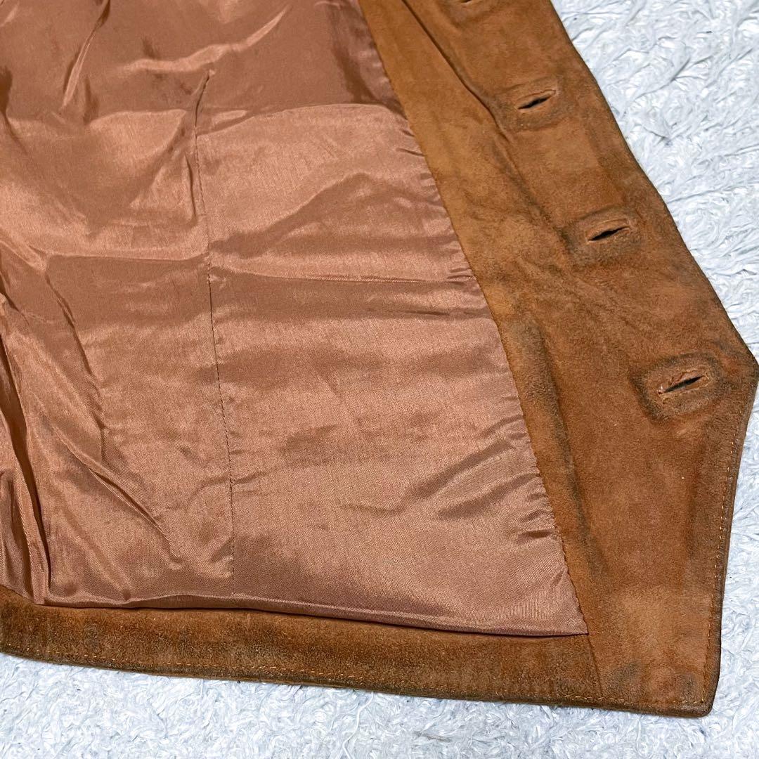 グッチ 90s トムフォード期 スエードレザー×花柄 切替 ジレ ベスト 48茶 グッチ 90s トムフォード期 スエードレザー×花柄 切替 ジレ ベスト 48茶