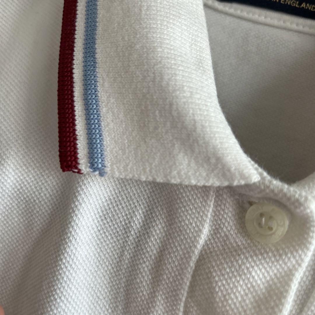 FREDPERRY フレッドペリー　鹿の子ポロシャツ　白