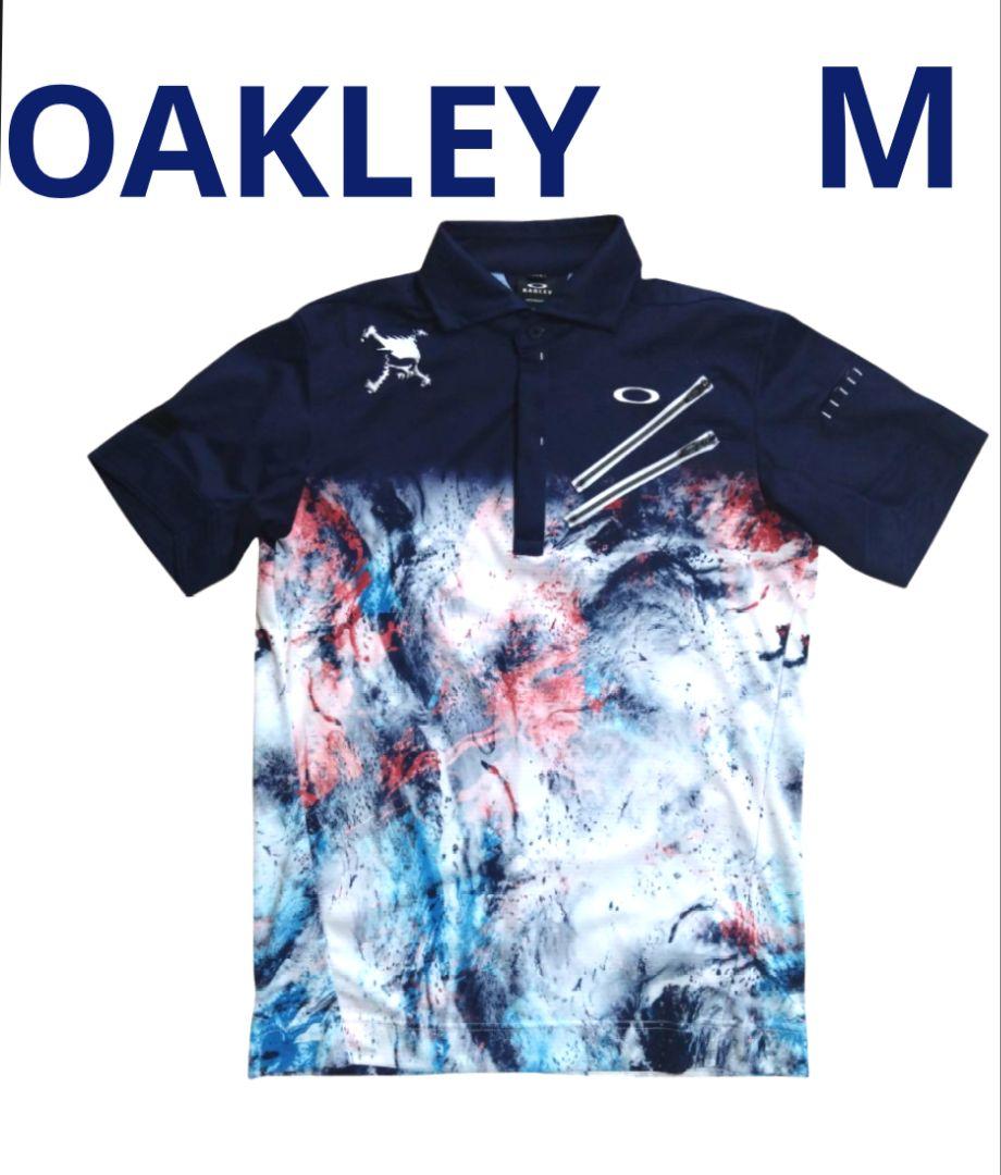 2020年製　OAKLEY　ポロシャツ　M　ゴルフ　ネイビー 5,510円