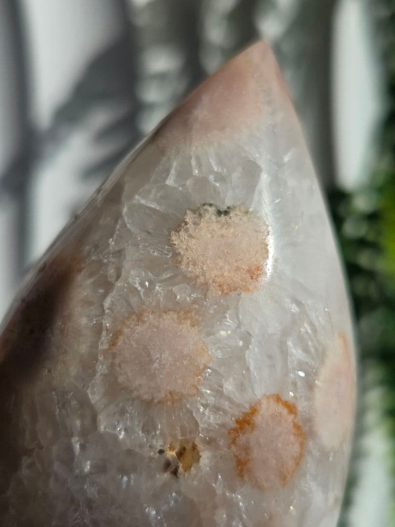 ピンクアメジスト フラワーアゲートオブジェ