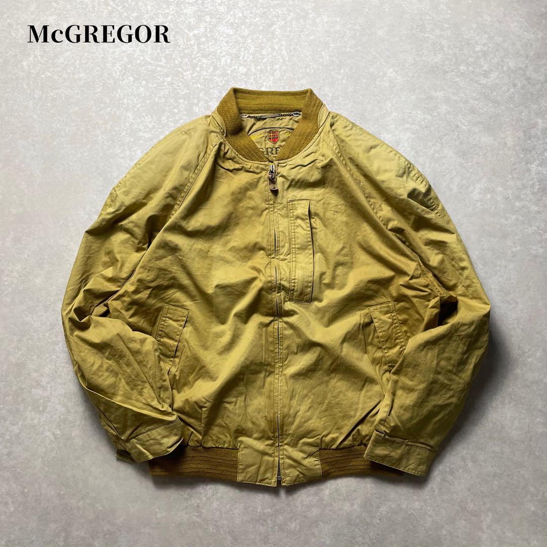 McGREGOR ボンバージャケットマスタードベージュ短丈MA1ライナーチェック
