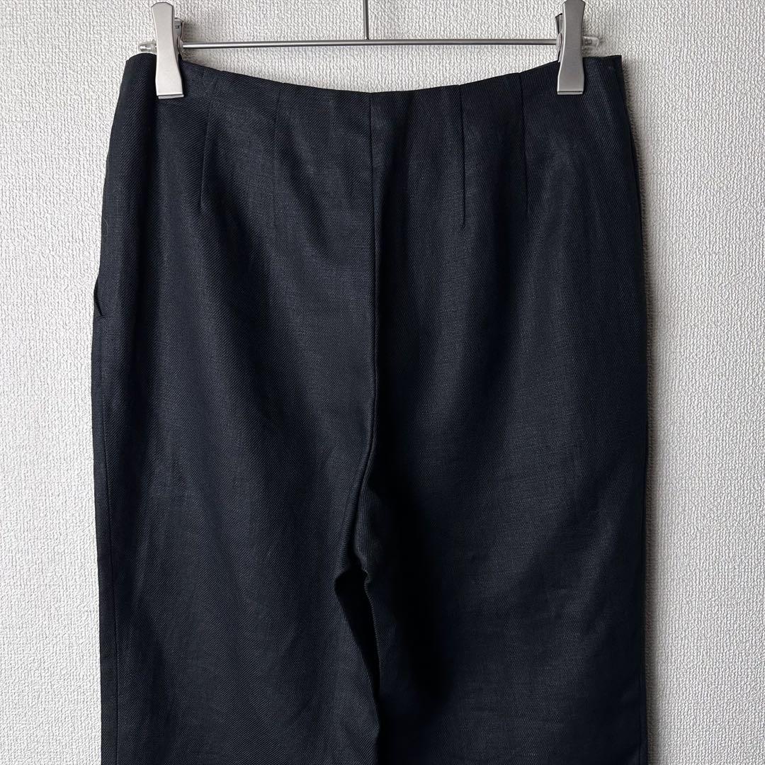 【数量限定】 ミューズドゥーズィエムクラス リネンツイル フレアパンツ 黒 パンツ