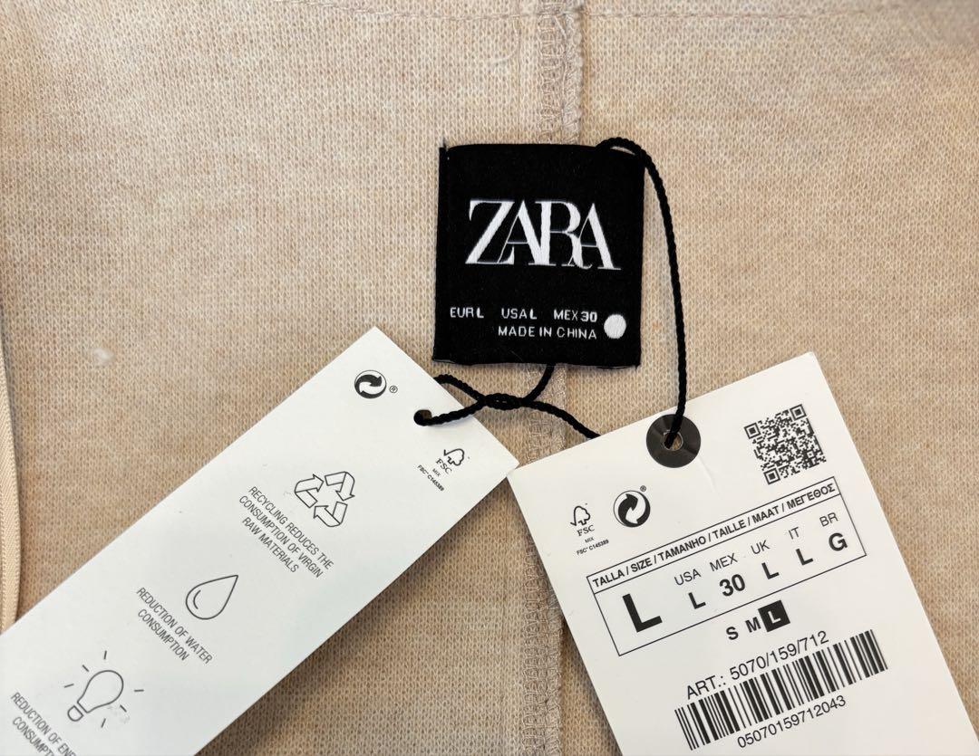 ✨新品未使用✨ZARA ザラ　ロングジレ　Lサイズ　アウター