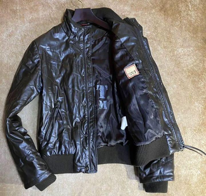 代引不可 参考7万 ライダースジャケット 50 L〜XL xZfNU-m36748577839 アルマーニ フェイクレザー 新品SALE