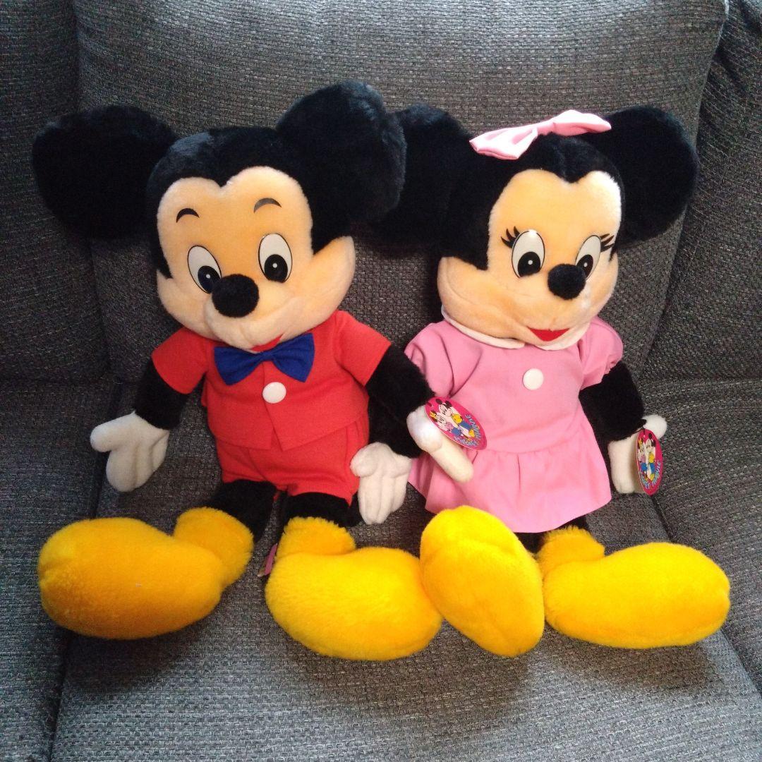 ミッキーマウス ミニーマウス ぬいぐるみ 約85cm 初期　アメリカ　昭和レトロ 昭和レトロビンテージサンアンドスターミッキーミニーマウス