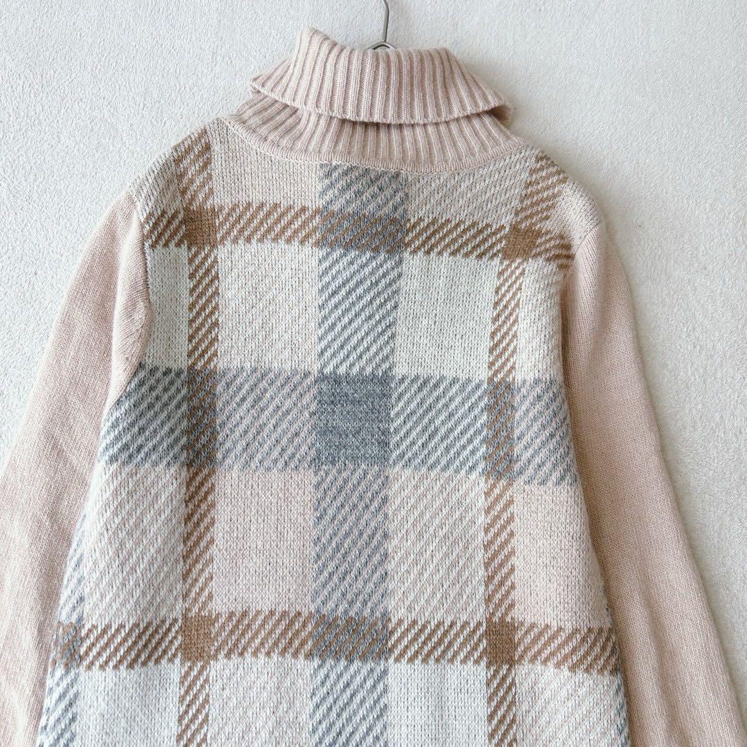 未使用級✨オブリ シャツドッキングギャザーワンピース ニット