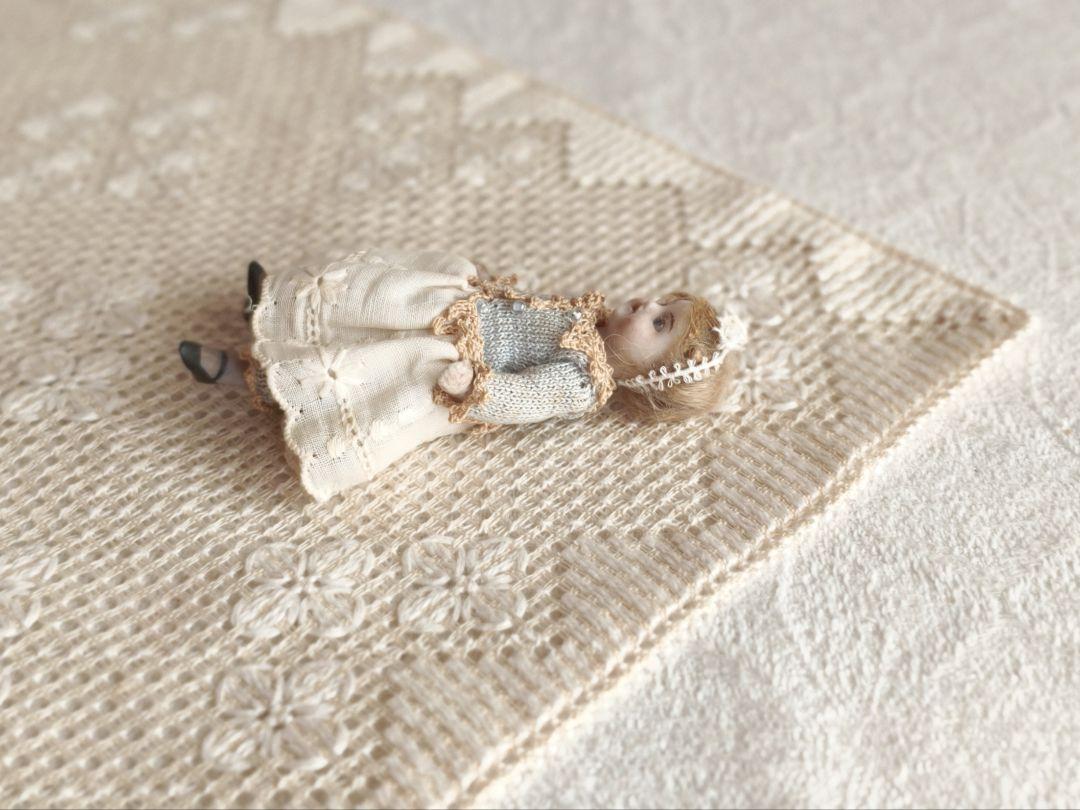 * antique doll ❀ 水色サマーニットの ミニョネットちゃん