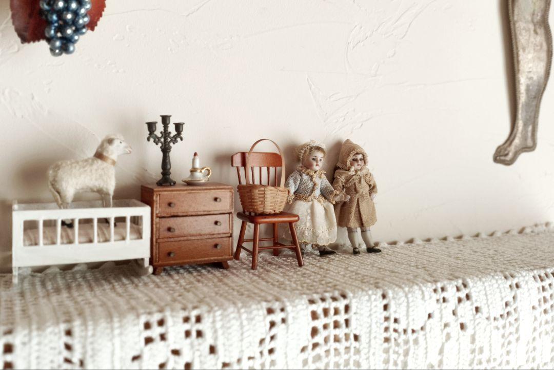 * antique doll ❀ 水色サマーニットの ミニョネットちゃん
