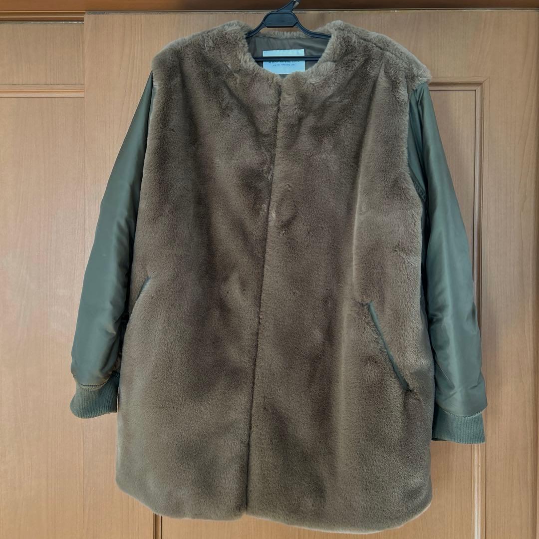 A DAY IN THE LIFEカーキボアコート SIZE A Day in the Life