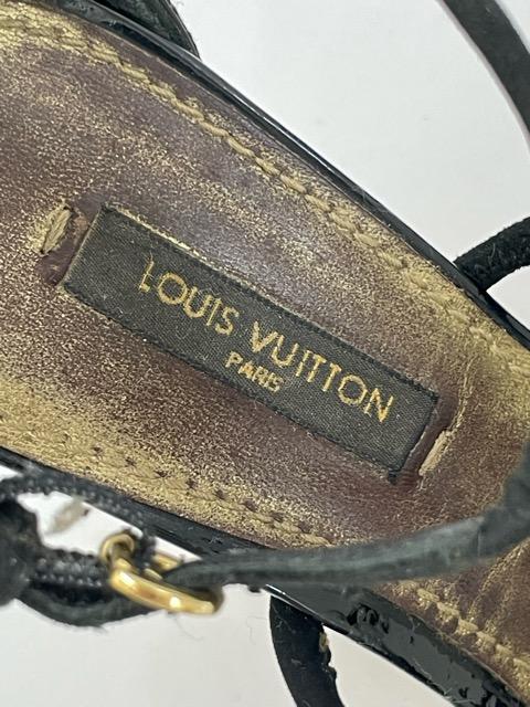 (J05694) LOUIS VUITTON モノグラム ウェッジソールサンダル