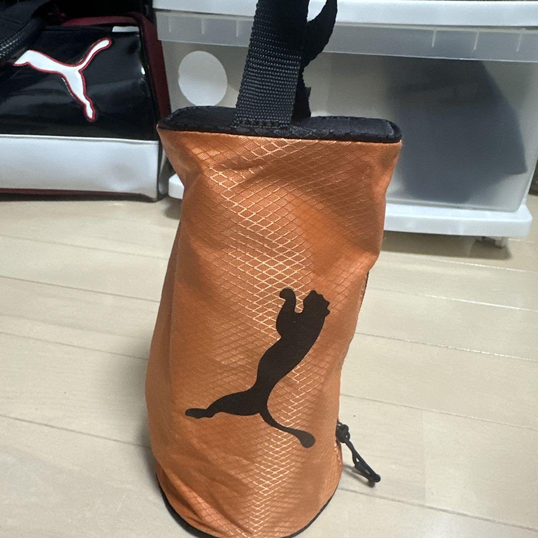 Puma オレンジ キャディバッグとバッグ、ポーチ付き