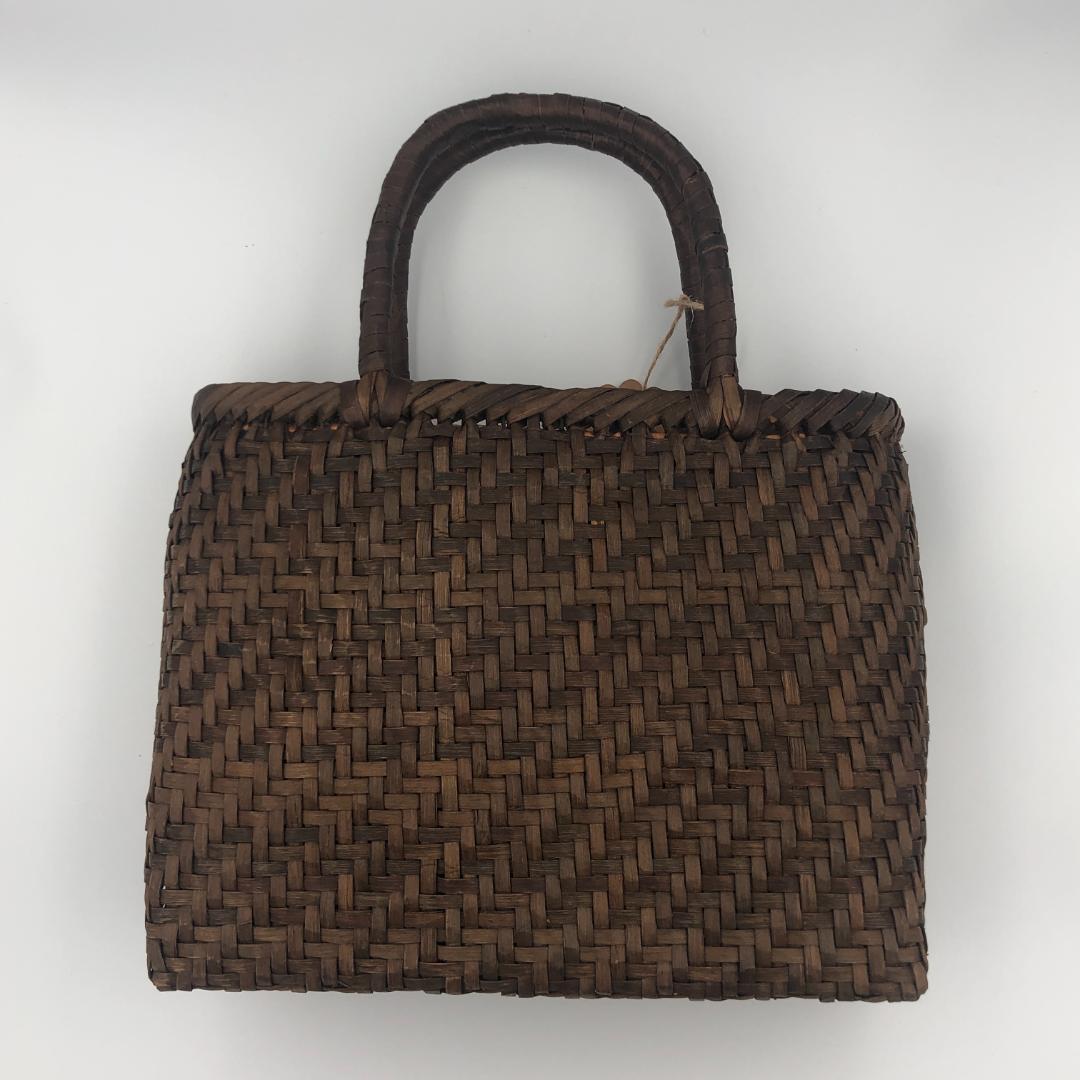 胡桃 網代編み かごバッグ くるみ 籠バッグ M 新品 日本企画
