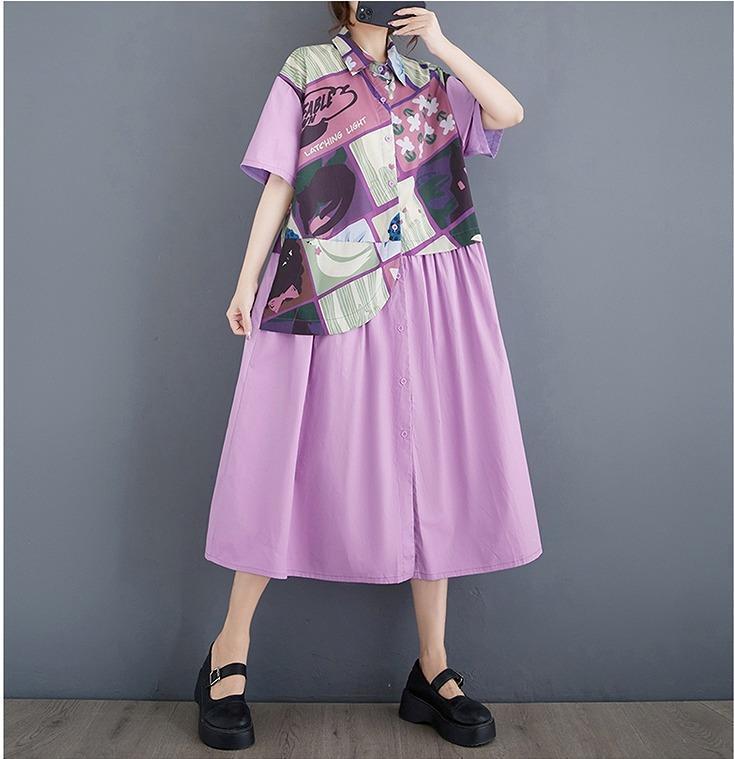 大きいサイズ レディース ワンピース　シャツ　春夏 秋 新品 半袖