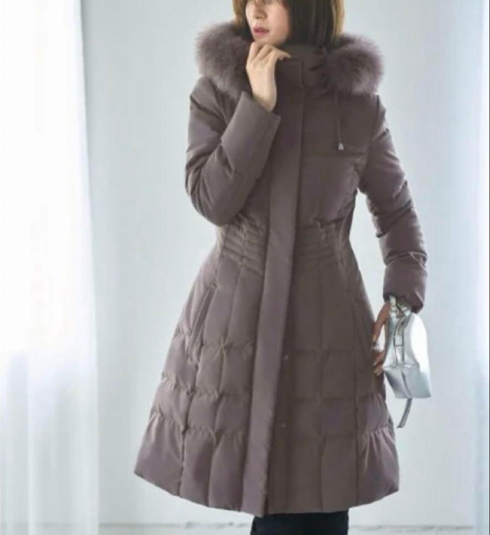 RUIRUE BOUTIQUE ウエストフィットロングダウンコート　フォックス