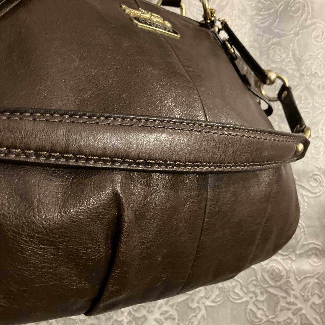 COACH レザー マディソン　ハンドバッグ　2way ブラウン