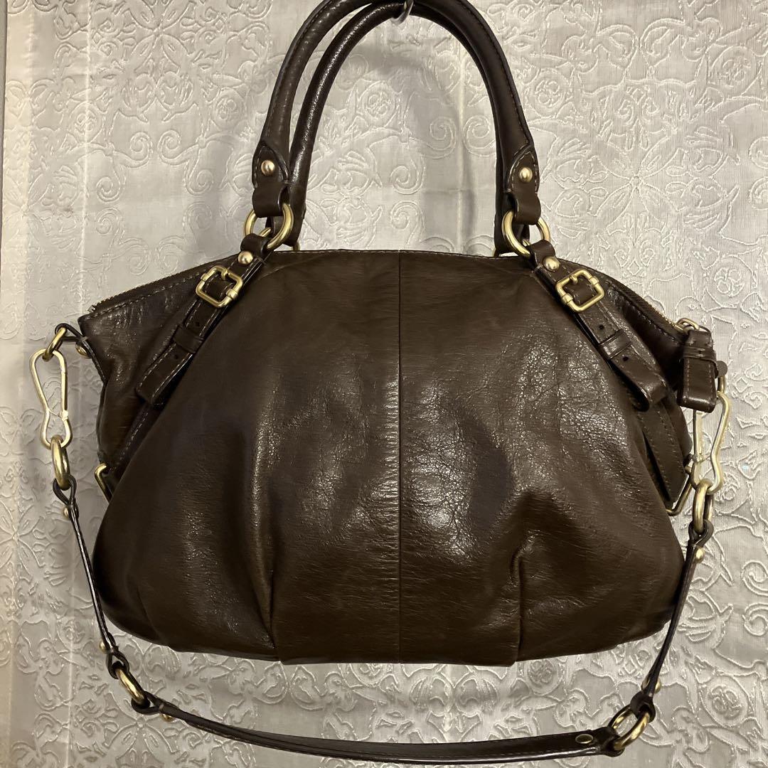 COACH レザー マディソン　ハンドバッグ　2way ブラウン