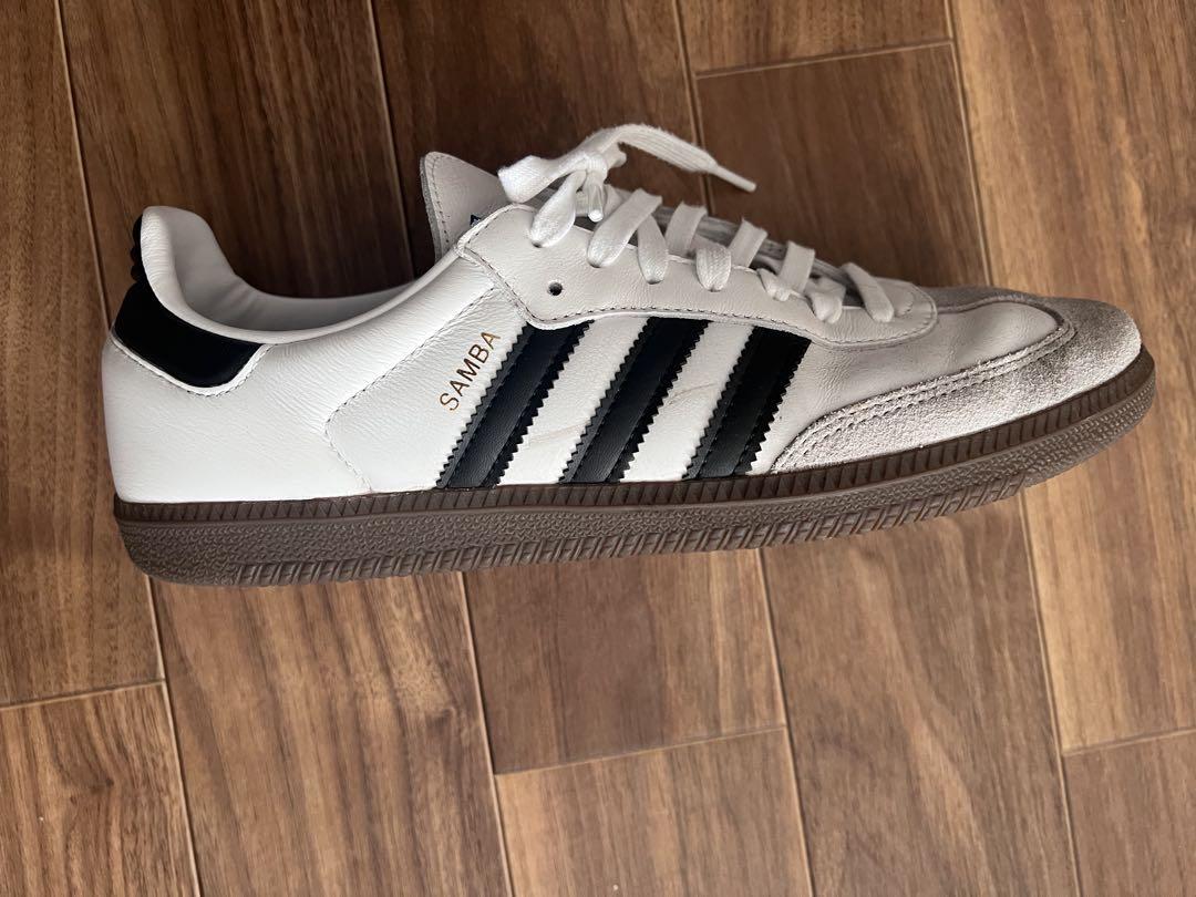 大学生 割引 adidas Samba ホワイト/ブラック スニーカー シューズ