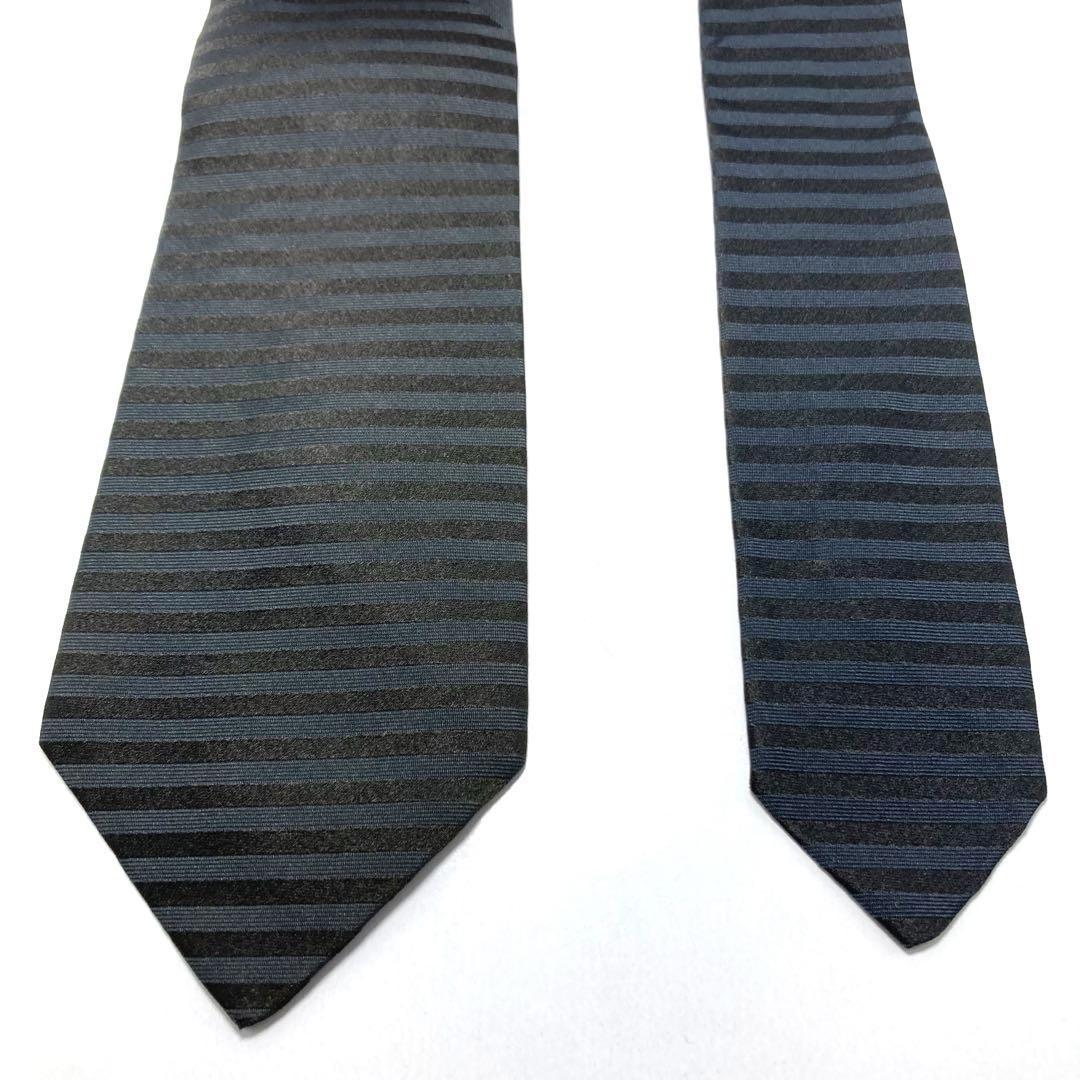 【極美品】Dominique France ストライプ グレー ワインレッド