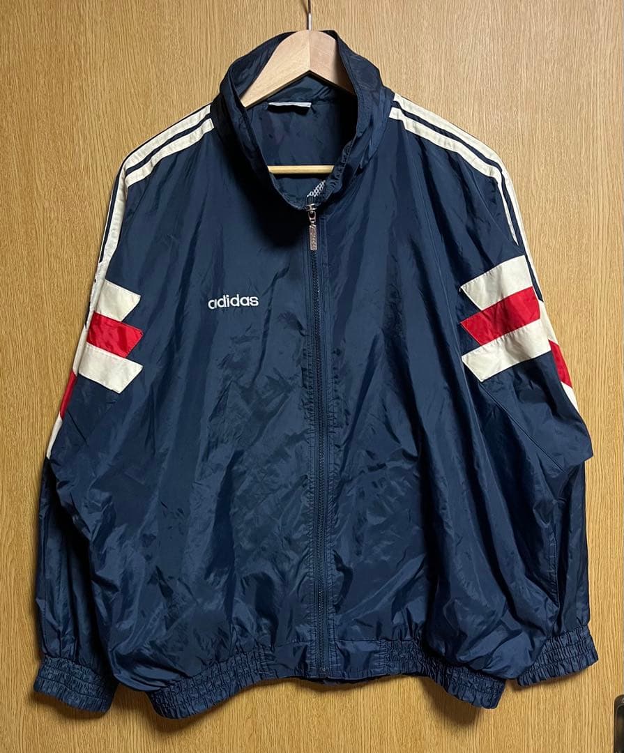 【80s】オールドアディダス　ナイロンジャケット　XL