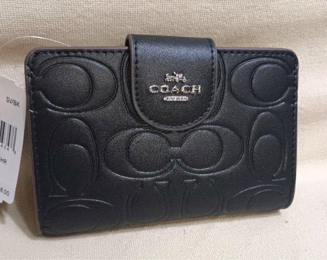 最終お値下げ))COACH ブラック 二つ折り財布アウトレット 価格