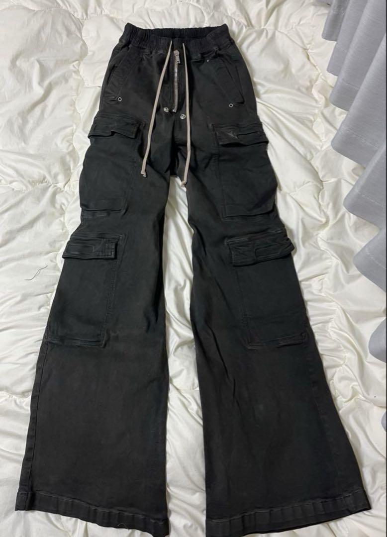 パンツ rick owens DENIM CARGO BELAS 48