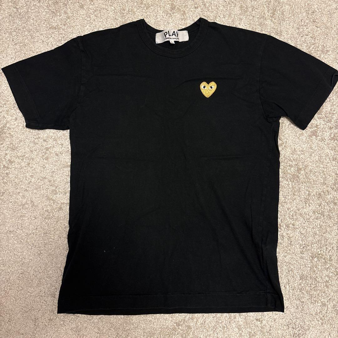 COMME des GARÇON PLAY ブラック Tシャツ L