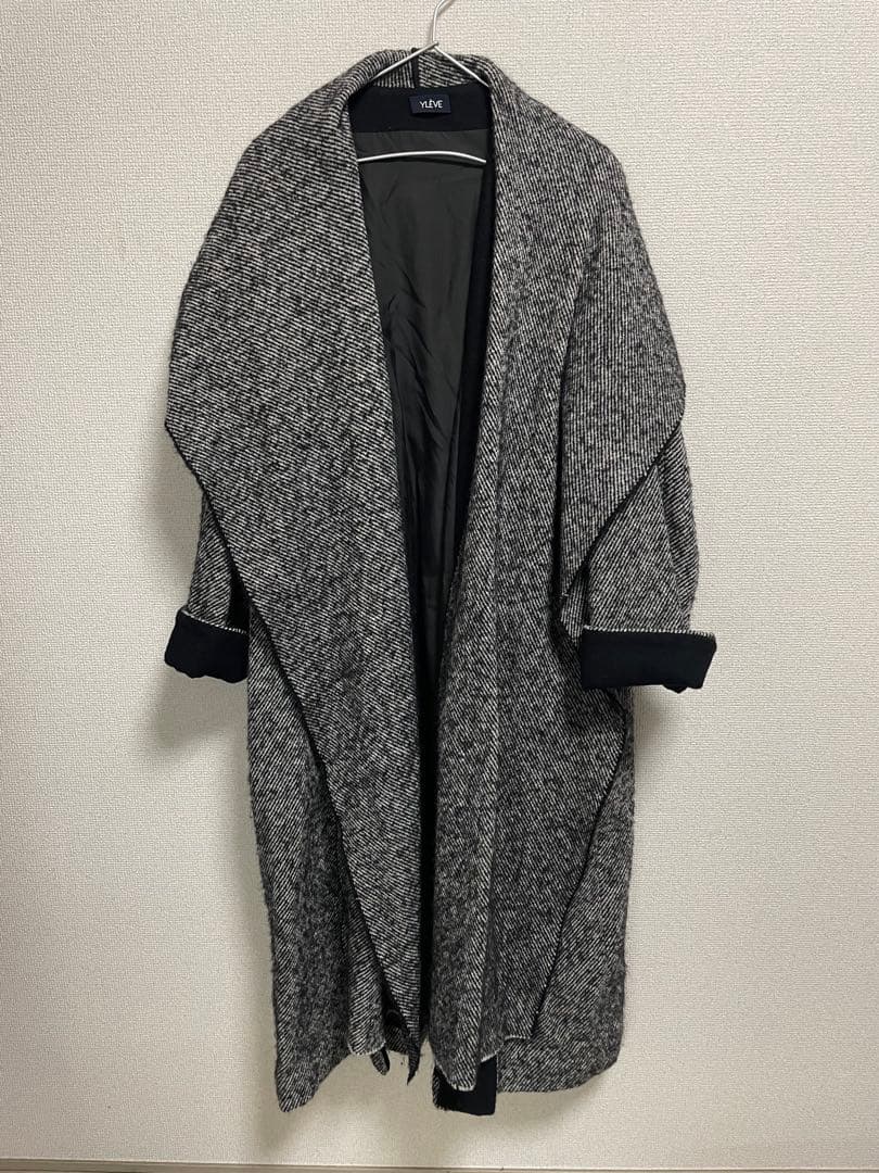 YLÈVE イレーヴ アルパカブレンド ショール ガウンコートM・YLEVE